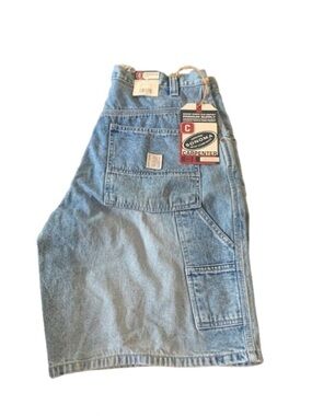 NWT Carpenter Denim Shorts Light Wash Utility Size 34